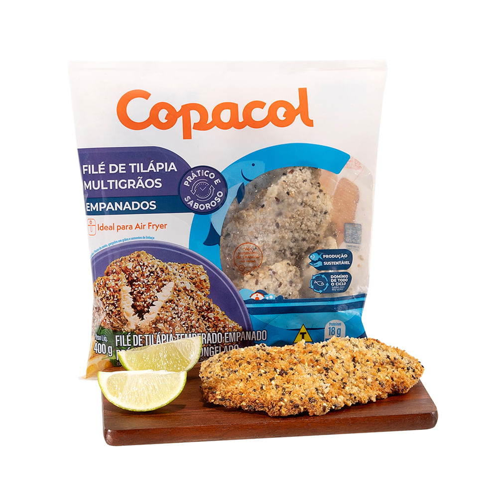 Filé Tilápia Empanado Multigrãos Copacol 400 G