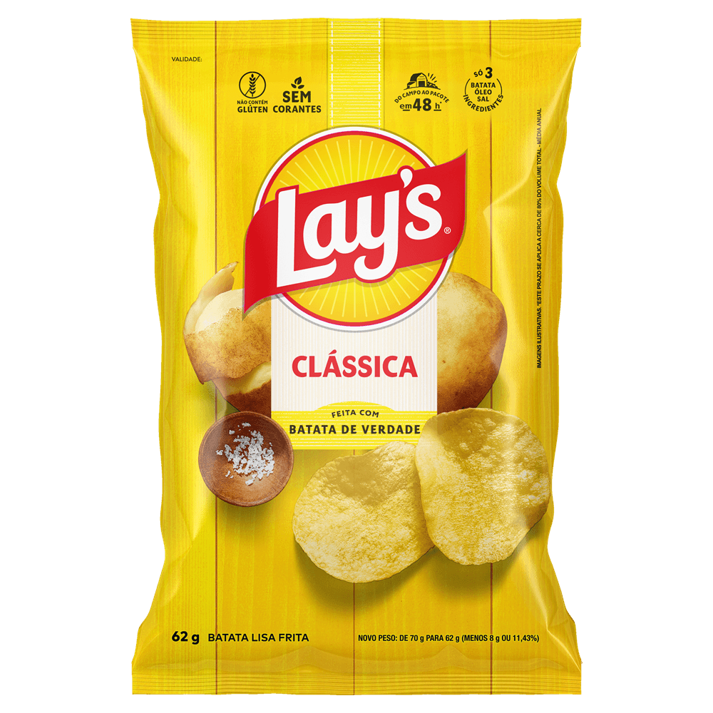 Batata Frita Lisa Clássica Lay'S 62 G