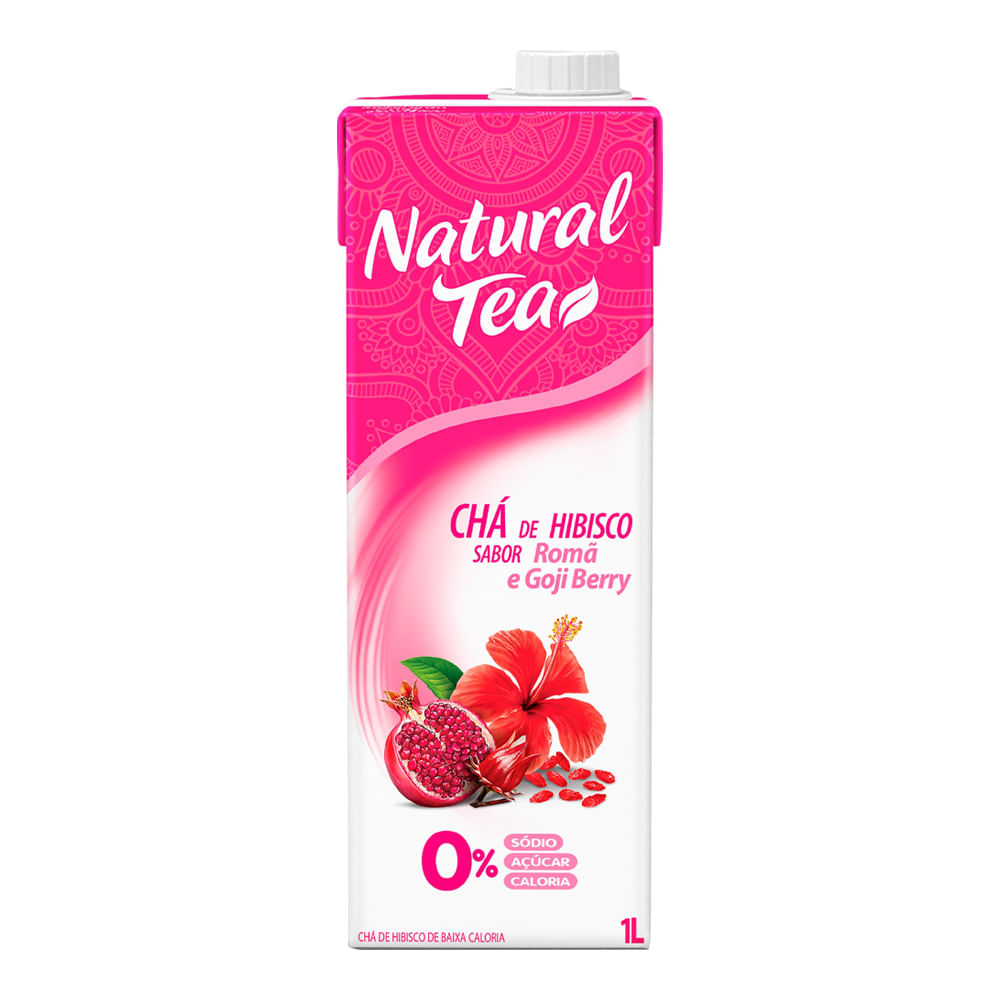 Chá De Hibisco Romã E Goji Berry Natural Tea 1 L