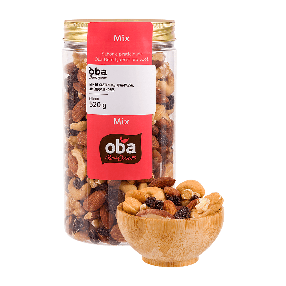 Mix Frutas Secas Oba Bem Querer 520 G